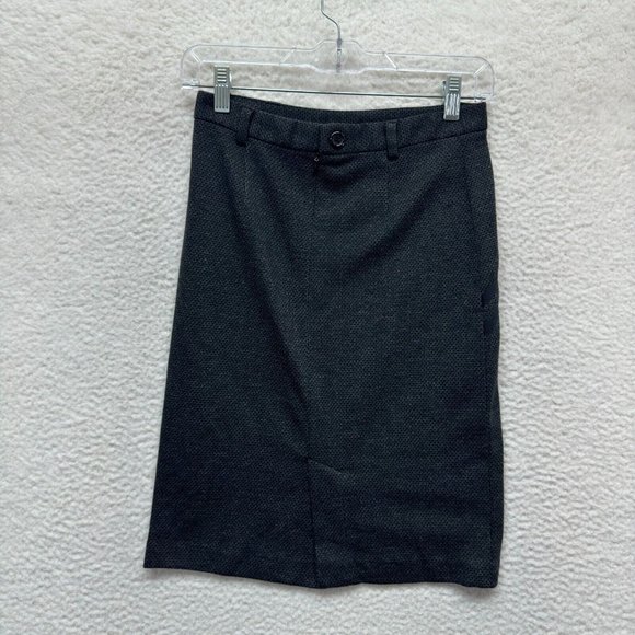 NEW NWT 2 Piece Twin Set Button Up Blouse Blazer Top Pencil Skirt S Small Grey - Picture 8 of 14